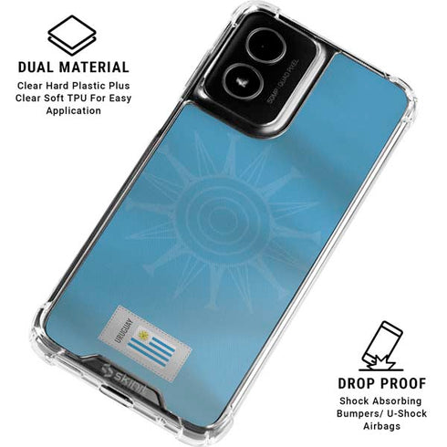 Uruguay Soccer Flag Moto G Power 5G (2024) Clear Case